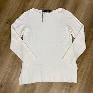 Marina Rinaldi Sport Made in Italy Cream Long Sleeve Top size medium